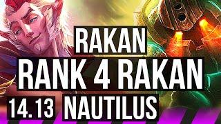 RAKAN & Xayah vs NAUTILUS & Samira SUP  2016 Rank 4 Rakan 12k DMG  JP Challenger  14.13