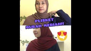 UNBOXING PASHMINA PLISKET MURAH