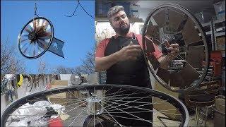 HOW TO bicycle wheel weathervane windmill kinetic art DIY sculptures
