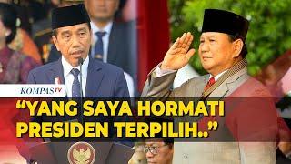 Disapa Jokowi Sebagai Presiden Terpilih di HUT Bhayangkara Prabowo Langsung Beri Hormat