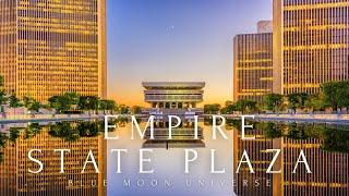 Empire State Plaza with New York State  USA Capitol Building from in Albany