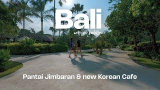 Berenang di Pantai Jimbaran & Aesthetic Korean Coffee Shop in Bali  BALI Travel Vlog 2024