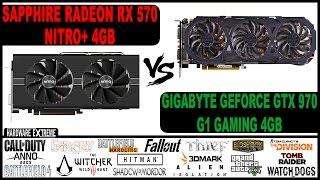 Sapphire RX 570 Nitro+  Vs Gigabyte GTX 970 G1 Gaming - Full HD vs 4K Benchmarks