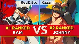 GGST ▰ RedDitto #1 Ranked Ramlethal vs Kazam #2 Ranked Johnny. High Level Gameplay