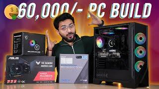 Ultimate 60K PC Build 2023   Intel & AMD Combo  Budget Gaming PC Build 2024 