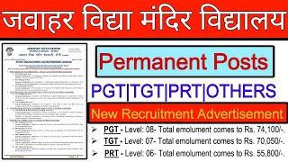 Jawahar Vidya Mandir School Regular Staff Recruitment 2024 PGT TGT PRT OTHERS 7th Pay+D.A+Perks