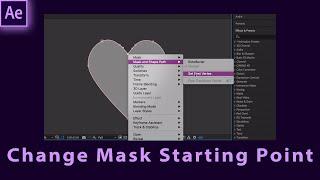 Change Mask Starting Point Set First Vertex in Adobe After Effects