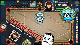 8 Ball Pool - Mr Miss VS Master Snookr - Insane trick shots - Galaxy cue vs Archangel cue