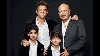 Hrithik Roshan with his sons & Dad For  the Hello magazine photoshoot