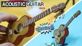 MINIATURE DIY How to Make Acoustic Guitar -Tutorial 미니어쳐 통기타 만들기