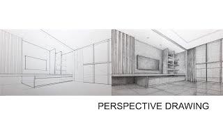 How to Draw an Interior Space in Two-Point Perspective