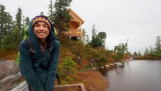 Rainy Cabin Camping Alone in Alaska - hike in only forest service cabin