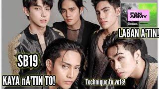 SB19 - TECHNIQUE TO VOTE  BILLBOARD FAN ARMY FACE-OFFKAYA N-ATIN TO KEEP ON VOTING ATIN