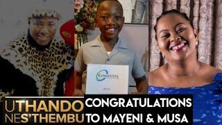 Uthando Nesthembu S6Mnini Mayeni & Musa Mseleku s last born son made them proud at his  School ️