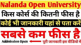 Nalanda Open University Patna  NOU Patna   Course & Fees Details Patna Bihar  Nalanda University