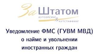 Уведомление ФМС ГУВМ МВД о приеме на работу и увольнении иностранных граждан