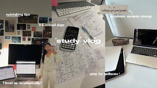 STUDY VLOG ₊˚️⊹ study with me cramming for quizzes staying productive & motivated