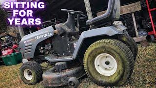 RIDING MOWER ABANDONED FOR YEARS  Lets Fix It Up