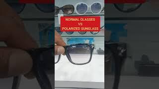 Normal sunglass vs polarized sunglass  #shorts