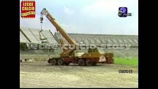 La ristrutturazione del nuovo stadio Via del Mare di Lecce nellestate 1985 meta di tanti tifosi