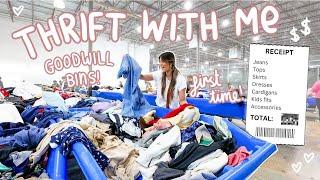 THRIFT WITH ME at the GOODWILL BINS *for my first time ever*