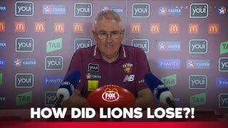 Unusual for us Fagan explains how Lions lost it after dominant first term  Round 22  Fox Footy