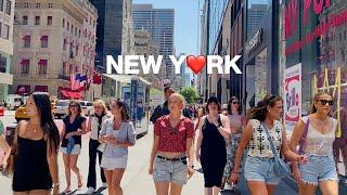 4KNYC Summer Walk5th Ave in Midtown ManhattanHot Friday in New York City  July 2024