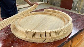 Woodworking Crafts Hands Always Creative Wonderful  Beautiful Wooden Tea Table Design Ideas