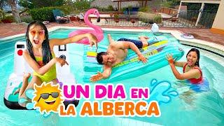 ¡UN DÍA EN LA ALBERCA CON MI FAMILIARETOS ACUATICOSYo soy Aranza 