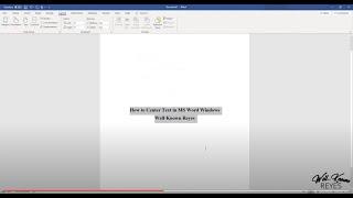 WINDOWS How to CENTER your cover pagelettertext in Microsoft Word