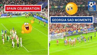 Spain Celebration & Georgia Sad Reaction