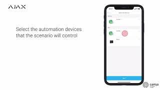 CAMJO Ajax Scenarios How to control automation devices with Button