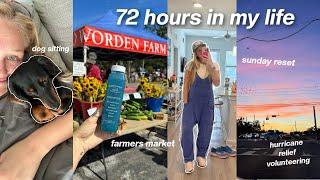 72 hours in my life VLOG - farmers market volunteering dog sitting sunday reset + more