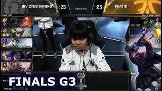 FNC vs IG Game 3  Grand Final S8 LoL Worlds 2018  Fnatic vs Invictus Gaming G3