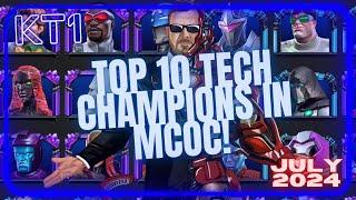 TOP 10 TECH Champions In MCOC Right NOW JuneJuly 2024 MCOC Ranking Series Video 7