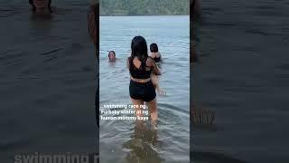 Swimming race ng Fur baby at human mommy#shortvideo #shorts#youtubeph #shortsvideo #furbaby#swimming