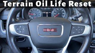 2018 - 2021 GMC Terrain - How To Reset The Oil Life Light - Clear Change Engine Oil Soon