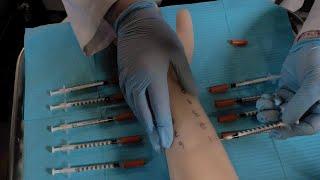 ASMR Hospital Allergy Testing  Intradermal Test Skin Exam