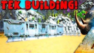 ARK Survival Evolved - TEK TIER BASE BUILDING 100 RHINO CHARGE VS 100 YETI  ARK Modded Gameplay 