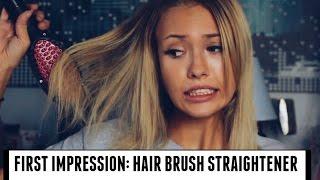 First Impressions  Hair Brush Straightener Does IT REALLY WORK?