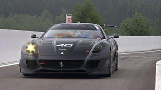 Ferrari 599XX Evo in Action Brutal Accelerations & Downshifts