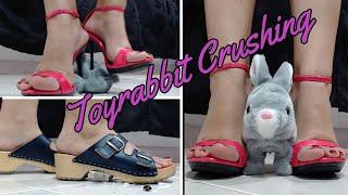 Crushing crush a nice Toyrabbit in nice strappy heels and sandals  Support me with a THANKS Button