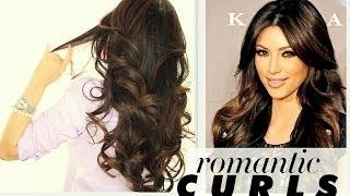  KIM KARDASHIAN BIG CURLS TUTORIAL  CUTE LONG HAIRSTYLES  HOW TO BLOW-DRY + CURL YOUR HAIR