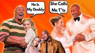 Dwayne Johnson and Emily Blunt Flirty Exchange What Did They Say?