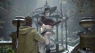 Resident Evil 8 Alcina Dimitrescu Lady Miss Krueger Giantess Growth Gameplay - 4K