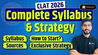 CLAT 2026 Complete Syllabus Sources Strategy to Start and Prepare I Keshav Malpani