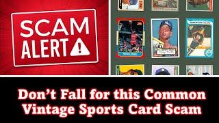 Scam Alert Dont Fall for this Common Vintage Sports Card Scam