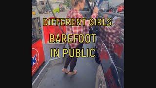 MANY DIFFERENT GIRLS BAREFOOT IN PUBLIC #barefoot #barefootlife #barefootwalking
