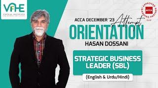 Strategic Business Leader Orientation  Hasan Dossani  Attempt Dec23  VIFHE