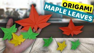 MAPLE LEAVES ORIGAMI  HOW TO MAKE MAPLE LEAVES ORIGAMI  DIY ORIGAMI